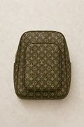 Premium Olive Luxe Studded Backpack for Women
